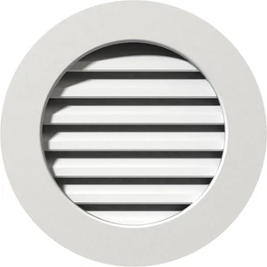 Gvpro12x1201fun Round Gable Vent 17"w X 17"h Frame Size Functional Pvc Gable - Picture 1 of 5