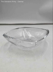Tiffany & Co. Delta Sky Miles Clear Square Shaped Modern Crystal Bowl - Picture 1 of 6