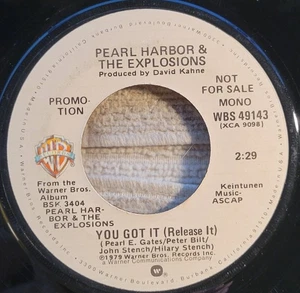 Pearl Harbor and the Explosions"You Got It (Release It) mono/stereo" wVG+ promo - Picture 1 of 3