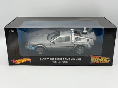 Hot Wheels Back to the Future Time Machine Delorean w/ Mr. Fusion, 1:18, NIB - Image 1 of 4