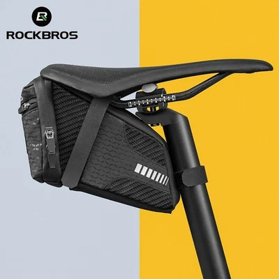 ROCKBROS Bike Saddle Bag 1.5L Bike Seat Bag Cycling Wedge Pack Under Seat Pouch - Image 1 of 4