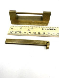 Beautiful Antique Chinese Engraved Cabinet Lock with Key - Picture 1 of 15