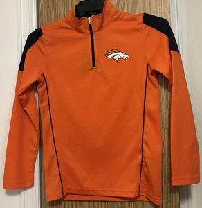 Denver Broncos Juvenil Manga Larga Cuarto Cremallera Tirador Talla Mediana (10/12) - Imagen 1 de 6