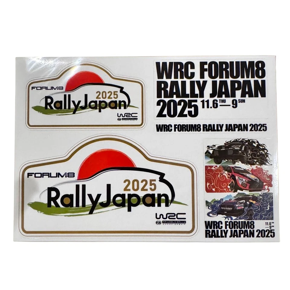 WRC RALLY JAPAN 2025 Official Logo Sticker Set Decal FORUM8 SOLD OUT Rare - Image 1 of 1