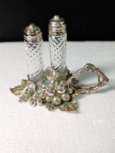 Vintage Arthur Court Silber Ton Weinrebe Salz und Pfefferstreuer Set 1998 - Bild 1 von 6