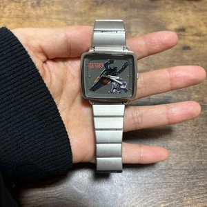 Limited Edition Tetsujin 28 Edelstahl Square Uhr Silber Anime Print - Bild 1 von 4