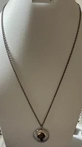 Vtg Silver Elephant Locket Necklace, Bronze Color, Photo Pillbox Stash Pendant - Picture 1 of 9