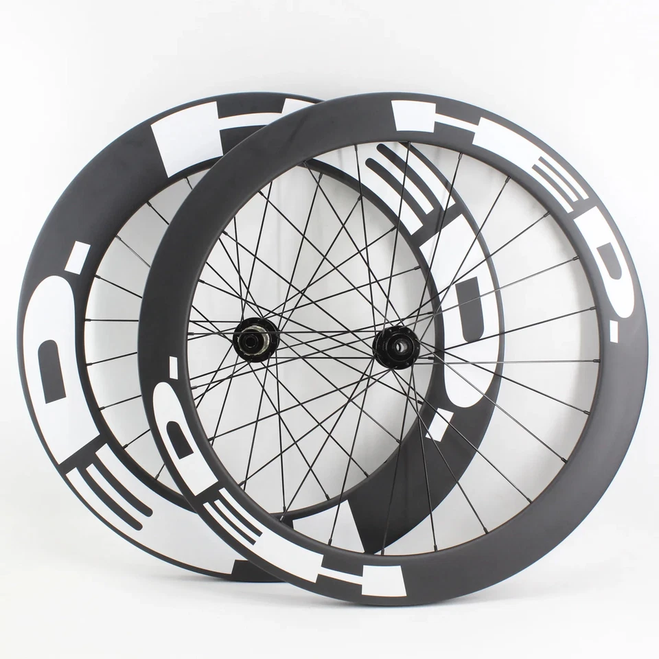 700C Full Carbon Fibre Road Bike Wheelset 60+88mm Tubeless Rims Disc Brake wheel - Image 1 of 4