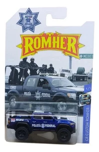 1:64 Mexico La Policia Federal Mexicana Truck CUSTOM Hotwheels Mexican Car Toy - Picture 1 of 5