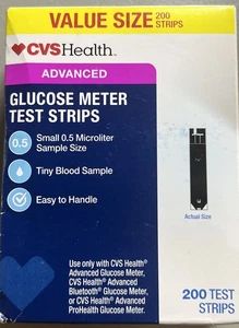 CVS 749202 Glucose Blood Test Strips - 200 Count 11/30/25 - Picture 1 of 2