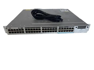 Cisco WS-C3850-12X48U-S 48-Port Gigabit Switch w/ 1x 1100WAC PSU - Picture 1 of 3