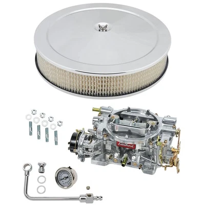 Edelbrock 1406 Performer 600 CFM 选举。 碳水化合物/空气/燃料套件,铬 — 第 1/4 张图片