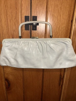 Bolso de hombro/mano Hobo International de cuero blanco roto cierre de bloqueo Foto 1 de 4