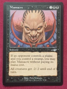 Magic The Gathering NEMESIS MASSACRE black card MTG - Bild 1 von 2