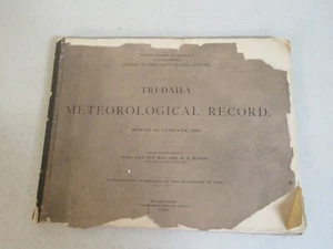 Tri-Daily Meteorological Record, Month of January 1878, Softcover - Picture 1 of 11