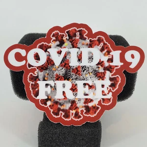 COV ID FREE - 19 PANDEMEC AWARENESS STICKER 3" x 2" - Bild 1 von 6