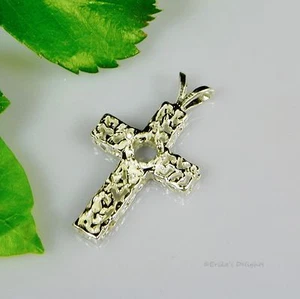 FREEFORM Kreuz (3 mm - 6 mm) Sterlingsilber Anhängerfassung (ID # 161-740) - Bild 1 von 1