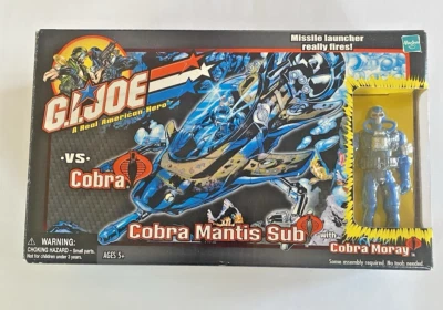 GIJoe vs Cobra Mantis Sub com Cobra Moray, 2001, Na Caixa - Imagem 1 de 4