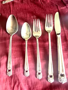ROGERS BROS IS 1847 SILVERPLATED SILVERWARE SETTING FOR 4 5 PCS PLUS 10 EXTRA - Picture 1 of 8