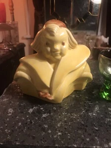 Vintage Friar Tuck Cookie Jar Lid made by Red Wing USA. Replacement Lid Only - Picture 1 of 7