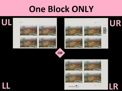 US C138 Airmail Acadia National Park 60c plate block 4 B1111 MNH 2001 - Image 1 of 2