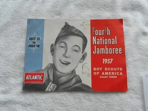 1957 BOY SCOUTS OF AMERICA FOURTH NATIONAL JAMBOREE VALLEY FORGE BROCHURE - Picture 1 of 5