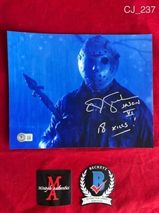 CJ C.J. Foto 8x10 firmada autografiada por Graham Friday the 13th Jason Beckett - Imagen 1 de 1