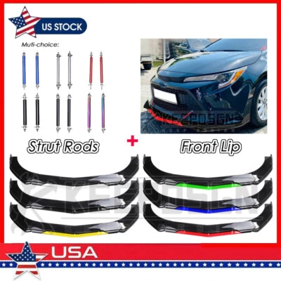 Kit de carrocería divisor alerón labial parachoques delantero brillante para Toyota Corolla Hatchback Foto 1 de 4