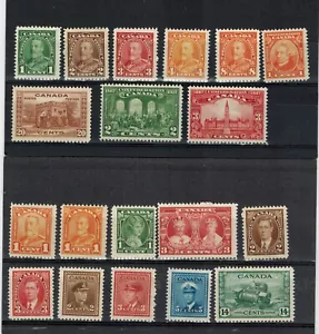 CANADA OLDER MINTS ON A STOCK CARD FROM LIGHT HINGE TO HINGED. - Bild 1 von 2