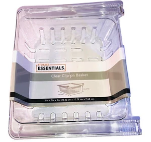 Storage Essentials durchsichtiger Clip-On Korb 8” x 7” x 3” - brandneu - VERSAND N 24 STUNDEN - Bild 1 von 12