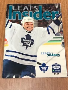 2002-03 LEAFS INSIDER TORONTO MAPLE LEAFS GAME PROGRAM SAN JOSE SHARKS TIE DOMI - Picture 1 of 13
