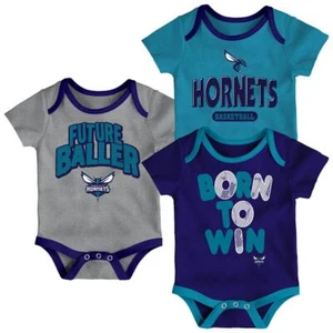 Charlotte Hornets Infant Creeper Set Lil Tailgater 3 Pack - Picture 1 of 6