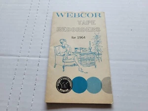 VINTAGE 1964 WEBCOR Electronic Tape Recorder Brochure Mid-Century Modern Advert - Bild 1 von 9