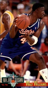 1993-94 Jam Session Sacramento Kings Basketball Card #200 Walt Williams