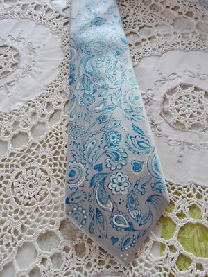 Cravatta firmata GianMarco Venturi dipinta a mano seta silk 100% - Immagine 1 di 2