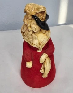 RARO Vintage Hermoso Escultura MARTY Dama Campana Vestido Rojo de Martha Carey - Imagen 1 de 6