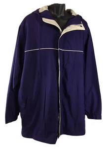 Men's Antigua Sport Jakma Polyester Purple & White Hooded Jacket Coat - Size XL - Picture 1 of 9