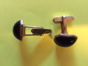 Swank Vintage Blue Stone Cuff Links - Picture 1 of 12
