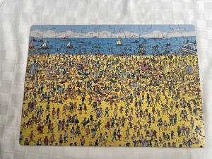 Where's Waldo? On The Beach 100 pieces Jigsaw Puzzle Vintage 1989 EUC RARE Box P - Picture 1 of 6