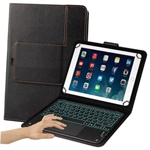 TouchPad Keyboard case for 9",9.7",10.1",10.2",10.5",10.9",11" 9-11" Black - Picture 1 of 6