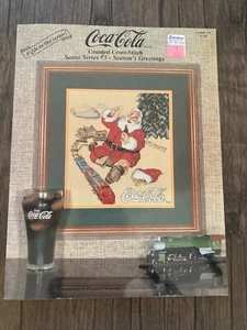 Coca-Cola Santa Series #5 Pegasus Leaflet Cross Stitch Pattern Seasons Greetings - Picture 1 of 2