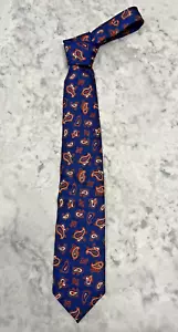BOGGI MILANO BLEU PAISLEY Men's Tie Classic 100% Silk SZ 3.25" MADE IN ITALY - Picture 1 of 3