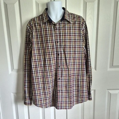 Camisa social Tasso Elba 100% algodão cinza vermelho amarelo branco xadrez manga longa GG - Imagem 1 de 4