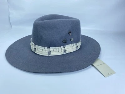 Lucky Brand Wool Grey Boho Fedora Ranger Style Wide Brim Hat One Size Women’s - Image 1 of 4
