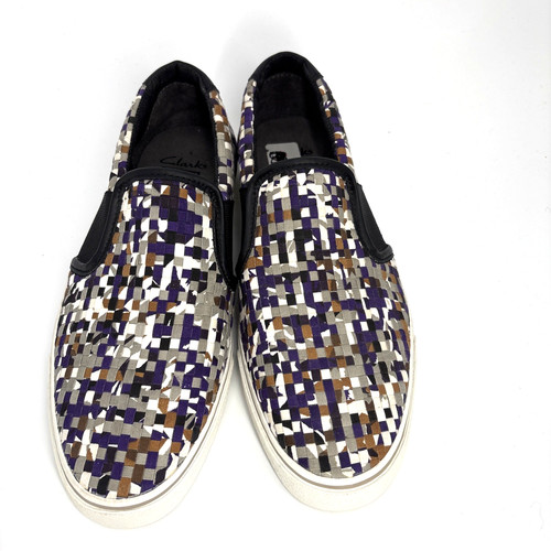 Clarks Uomo Sneakers Uomo 10 Gosling Passo Mocassini Cestino Tessuto Slip On