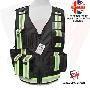 Hi Viz Tactical Vest Enforcement CCTV Tac Security Dog Handler Tac UK Free post - Picture 1 of 3