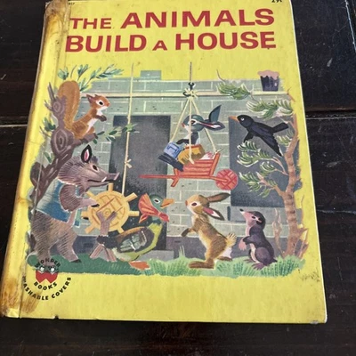 The animals build a house, Vintage Wonder Book, 1963 Foto 1 de 4