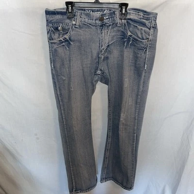 Xtreme Couture Mens Straight Jeans Sz 32x32 Blue Lightly Distressed Streetwear - Image 1 of 4