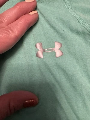 UNDER ARMOUR XL WOMENS TECH TWIST TSHIRT Long Sleeve Green /blue  - Image 1 of 4