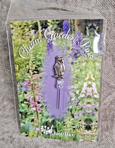 Just Nan Snow Owl Charm Garden Pin Counting Pin #CGP011, PG - Picture 1 of 3